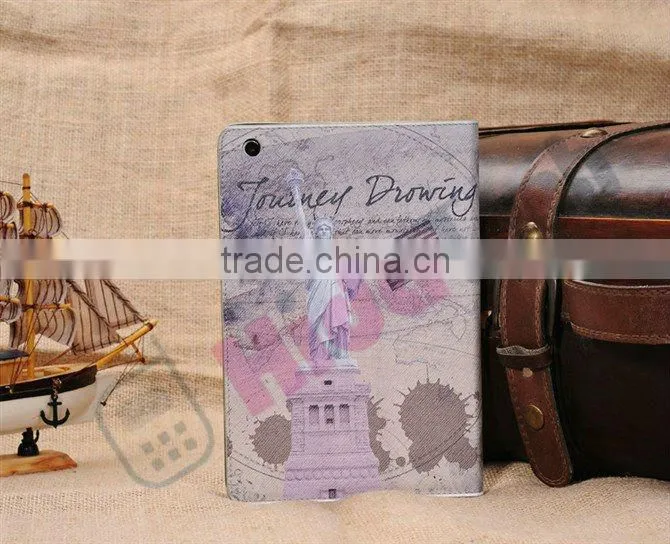 The statue of Liberty NY Leather Case for iPad Mini,For iPad Mini Leather Case,Eiffel Tower/ Big Ben/ Triumphal Arch