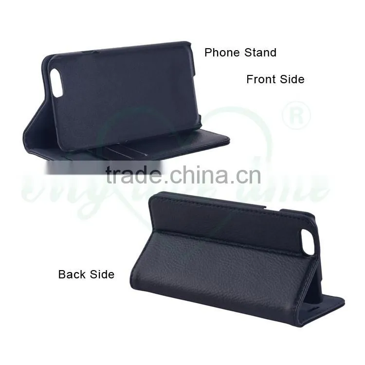 Book Style PU Leather 2 Card Slots Cell Phone Case for iPhone 6S