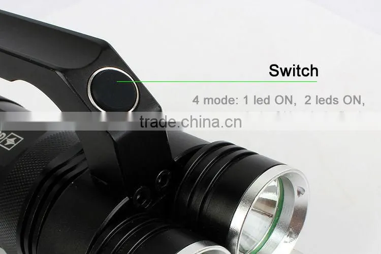GOREAD Y60 High bright black aluminum rechargeable T6 flashlight 4*LED 4 mode 40W search products