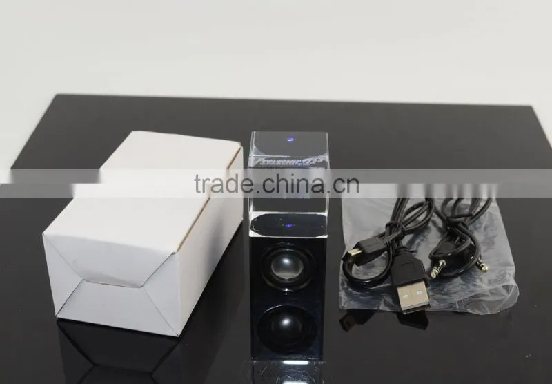 Portable mini mp3 crystal led Light speaker
