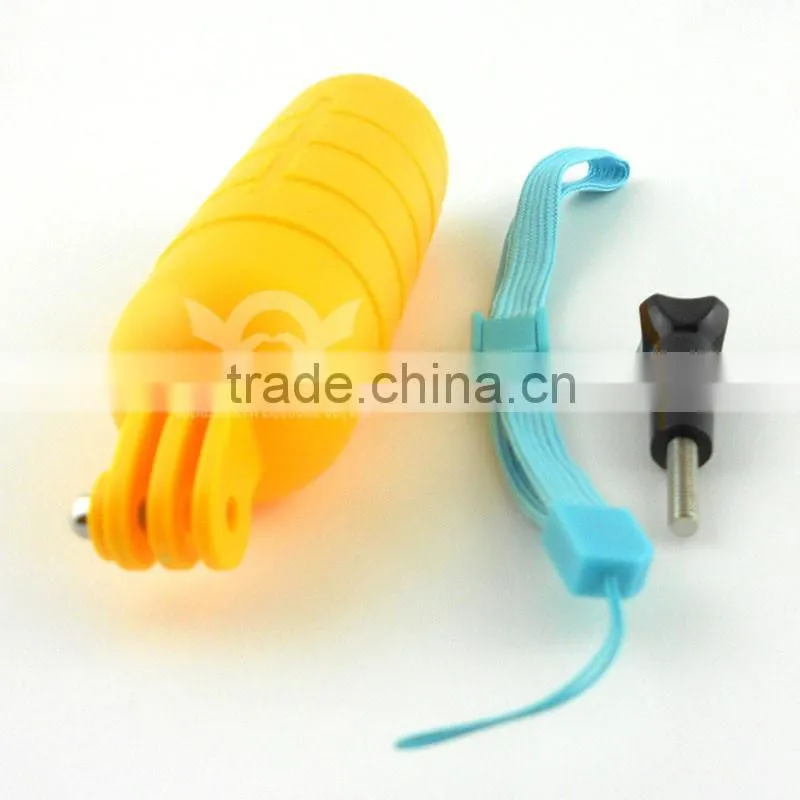 Floaty bobber with strap and screw for Gopro Hero 3+/3/2/1, Yellow & Orange
