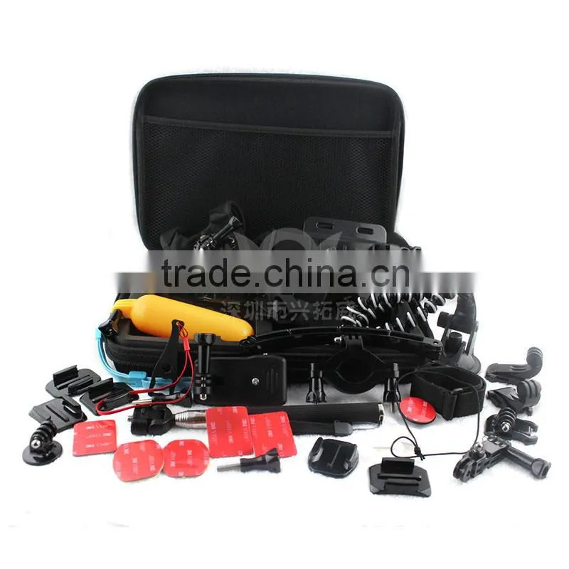 Family Kit 36 in 1 accessories for Gopro Go Pro accessories set Outdoor equipment for surfing selfie car mount tripod