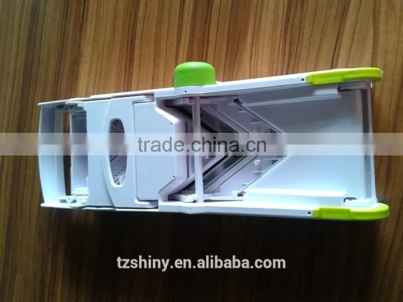 2016 Premium Smart Slicer Plastic Julienne Slicer Stainless Steel Mandoline Slicer with Hand Guard