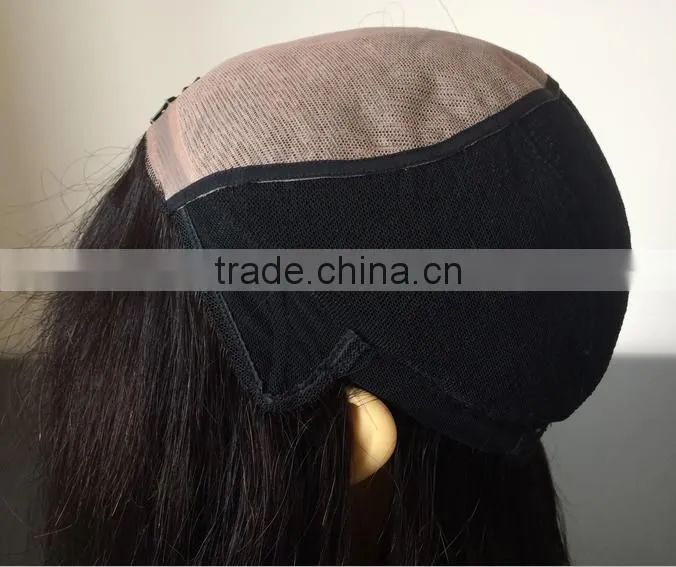 Alibaba express wholesale factory direct price 1B# 14" 100% Brazilian human hair Silk forehead full hand tied wig