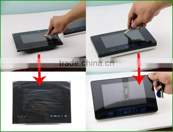 High-strength tempering glass wireless door phone intercom electronic door lock