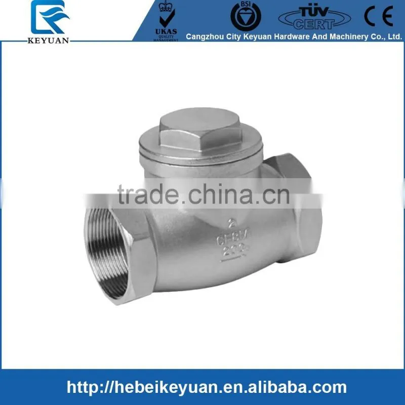 1000WOG Working Pressure Vertical Spring Check Valve Threaded Ends