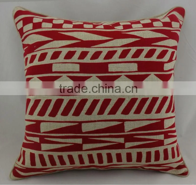 Geometry printed decorative seat cushion