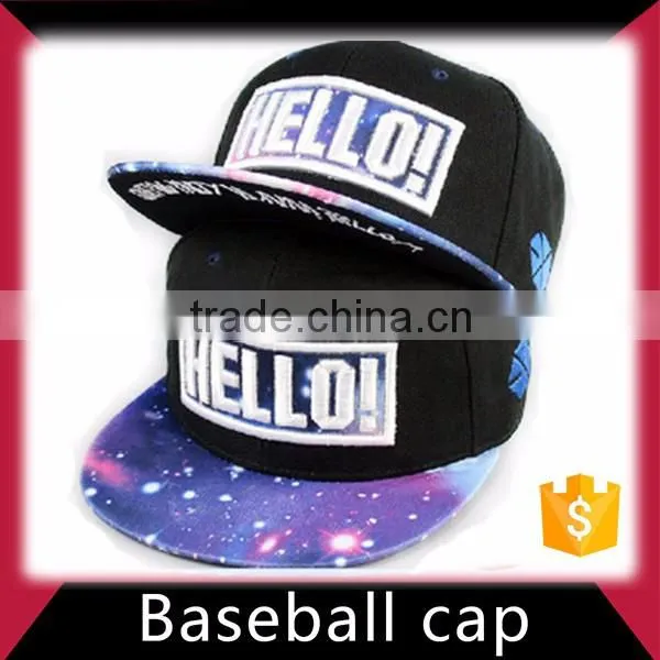 Customizable fashion cotton led 6 panel baseball cap