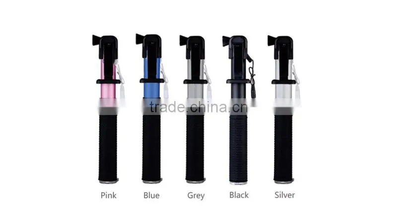 2015 Extendable Wholesale Bluetooth Monopod Selfie Stick For iPhone/Samsung