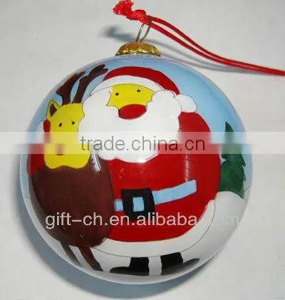 Inside Painted Glass Christmas Ball