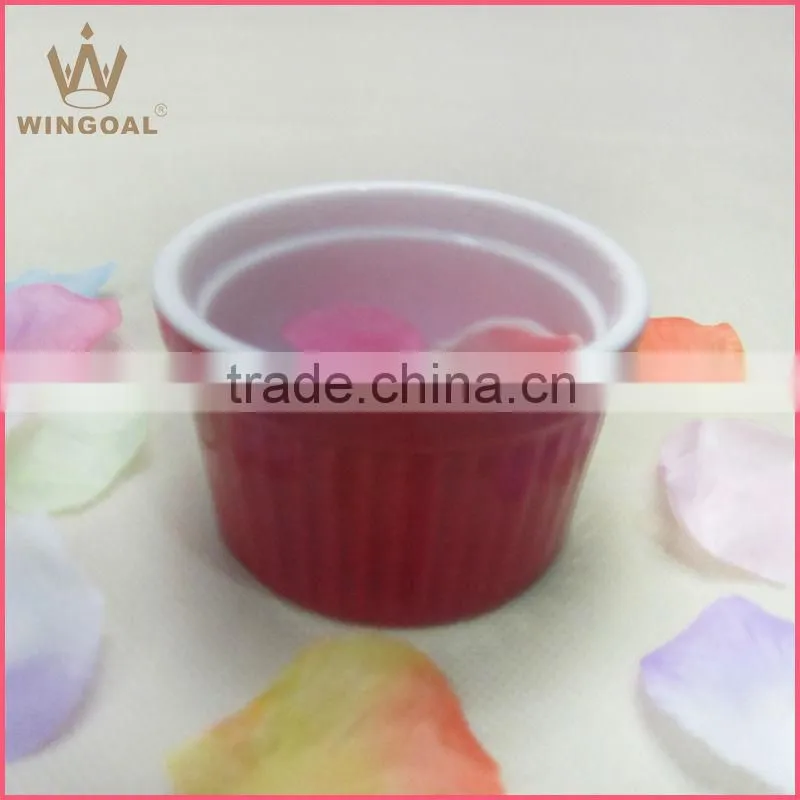 Stoneware round wave ramekin and ceramic Ramekin bowl