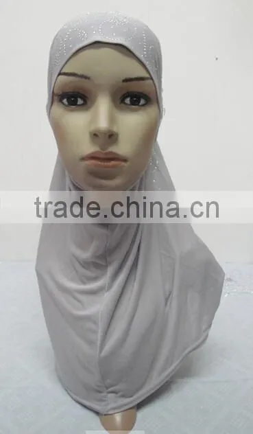 H252 latest muslim hijab with rhinestone and crystals