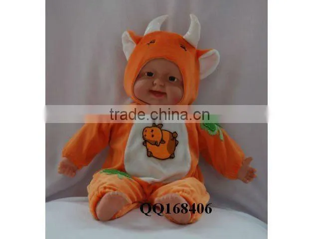 8 inch plastic baby doll 3 models cloth