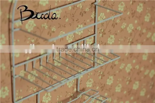 2016 Bouda popular metal wire bathroom hanging shelf with cheap price