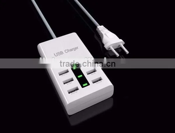 High Quality 6 Port USB Charger Power Adapter