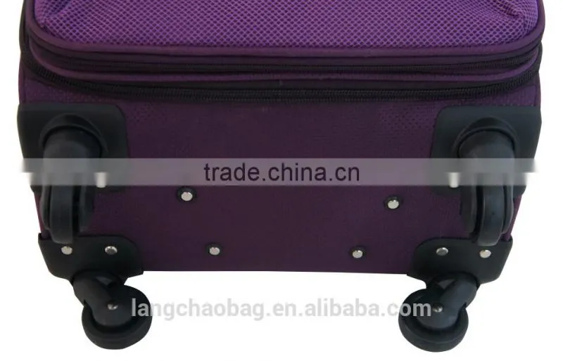 Pink Color EVA Four Wheels Foldable Nylon Polyester Bag