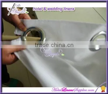 cheap hookless curtains for hotels, motels in stripe pattern in different solid colors