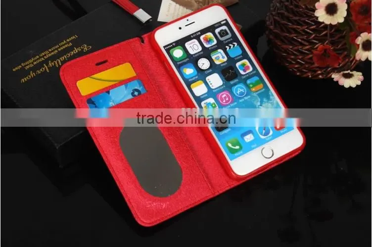 Lovely Lozenge Pattern Leather Case With Card Slot Wallet Case For iPhone 6