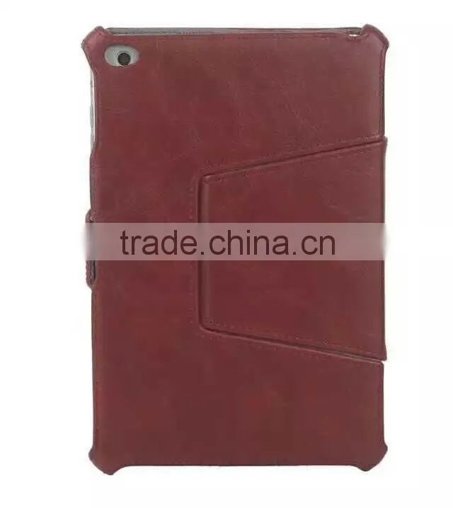 New product in China For Ipad mini4, folio design leather case with stand
