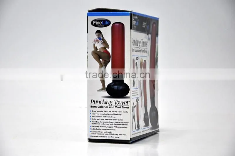63" inflatable PVC punching bag with water bottom