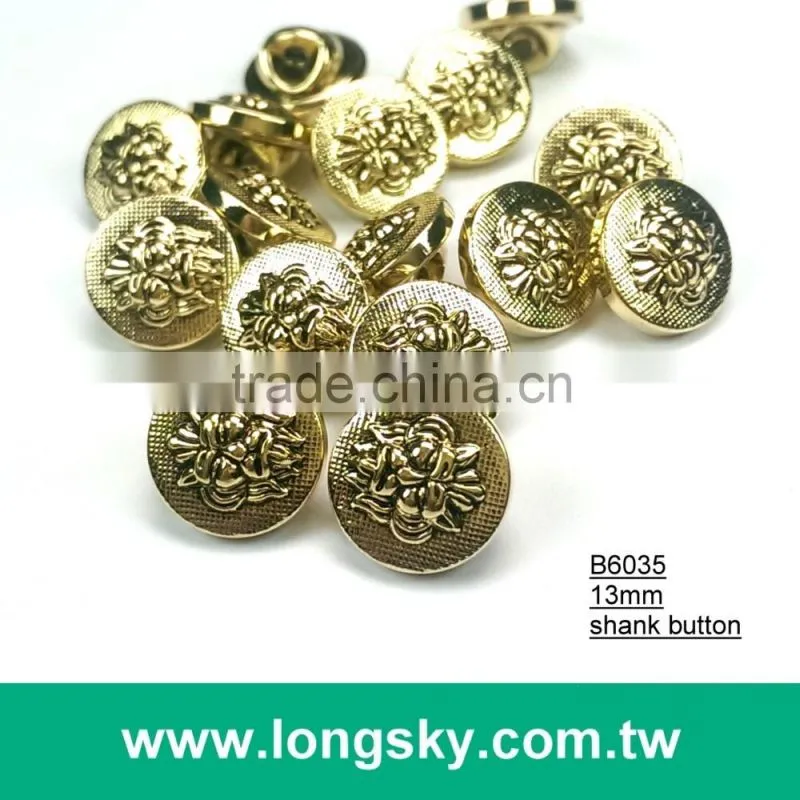 (#B6045/13mm) Taiwan produced eagle pattern small shank buttons for young shirts