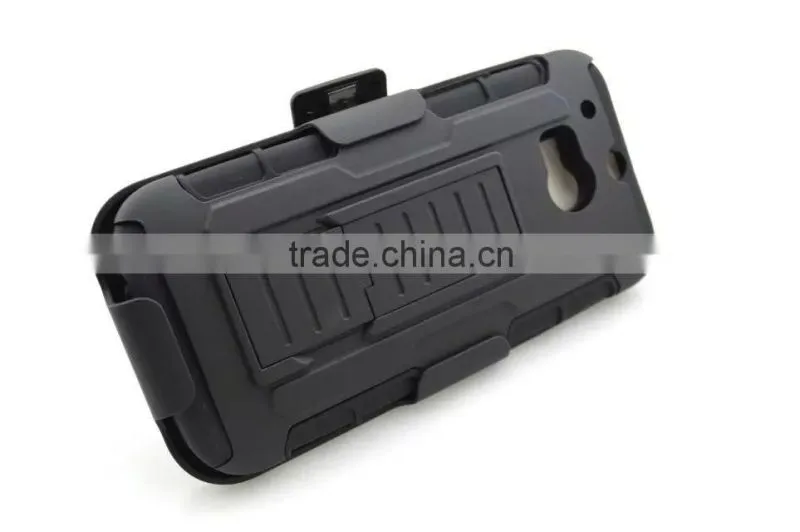 Combo Armor Robot With Foothold Phone Case For HTC M8
