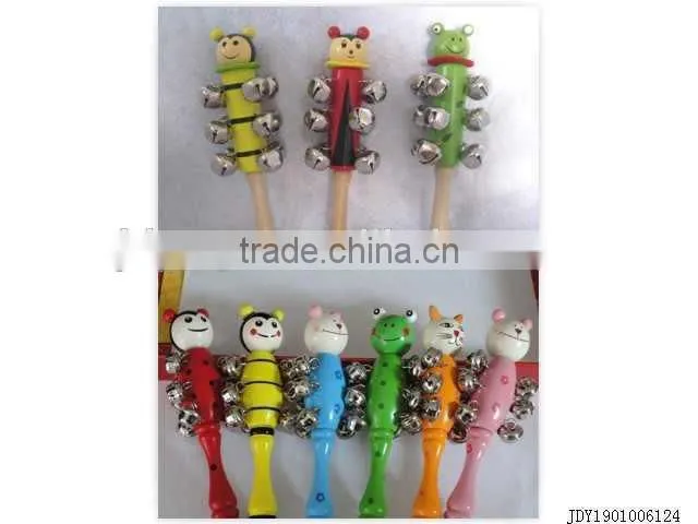 Hot selling wooden baby rattle toy,musical baby bell toy,musical toy