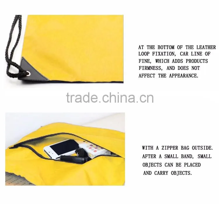 polyester foldable drawstring bag