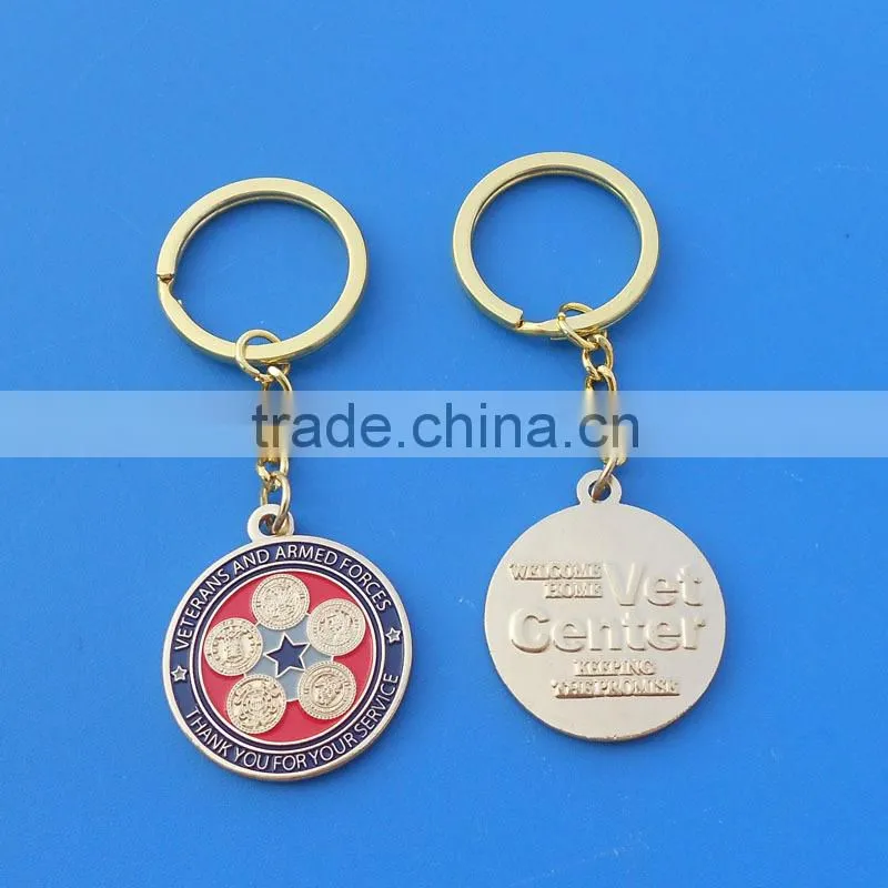 Custom design love heart metal souvenir keychains