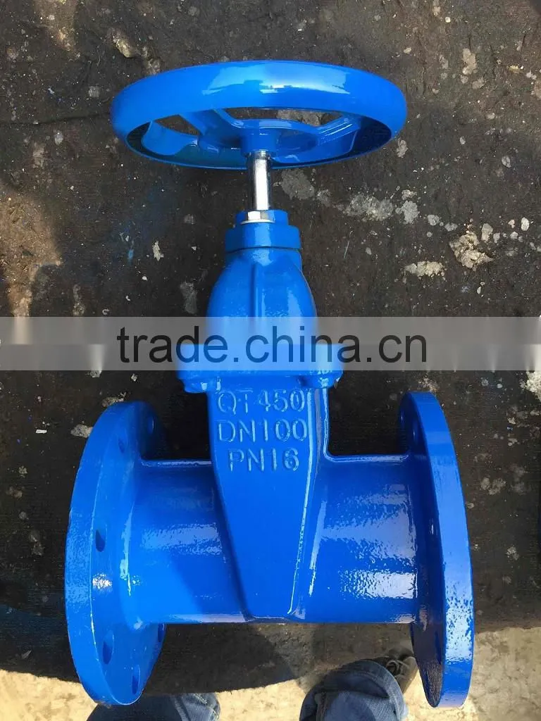 soft seal water cast iron gate valve pn16 bs