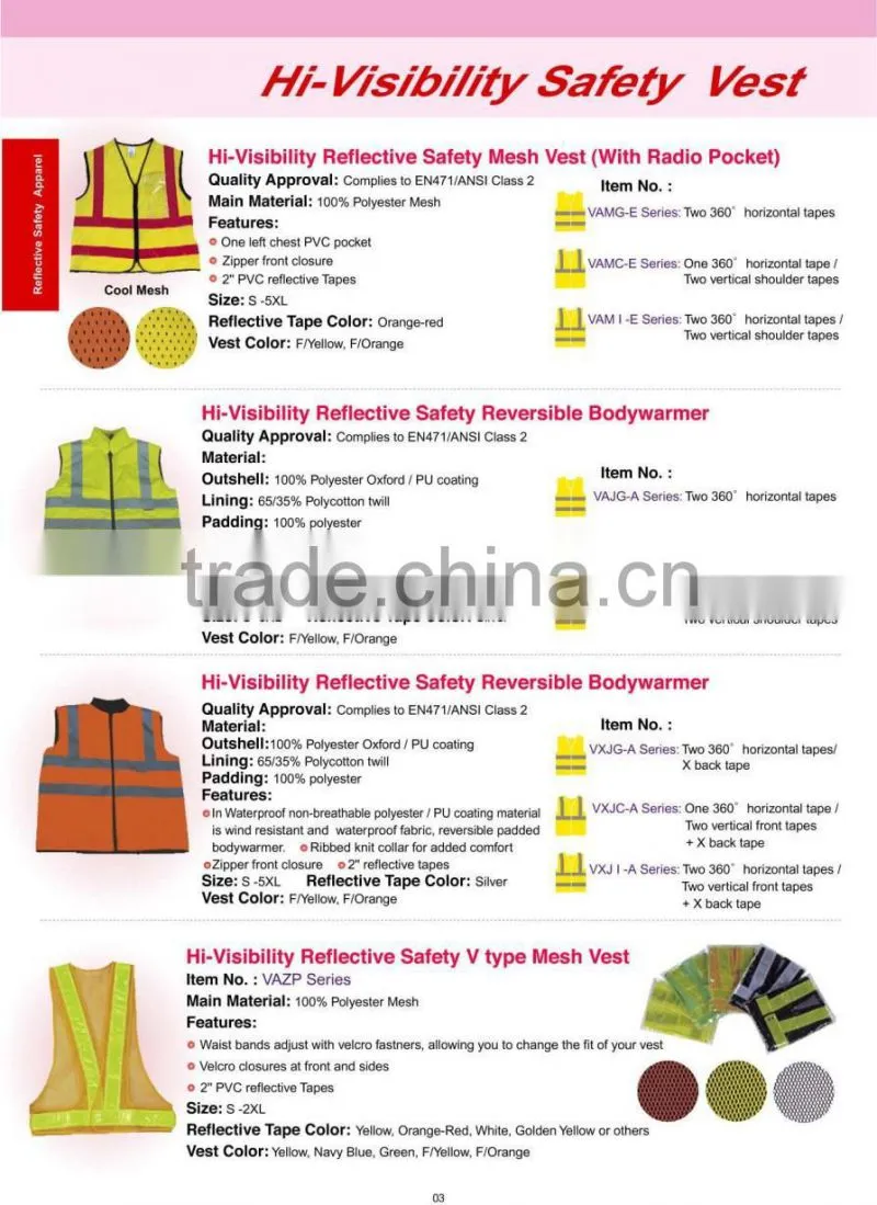 Hi-Visibility LED safety V type mesh reflective vest