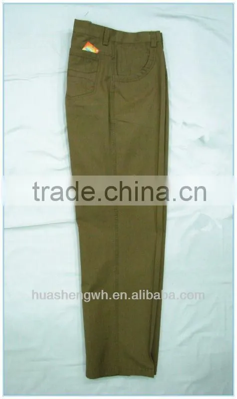 khaki man's fashion cotton casual trousers pants 2013 Manufacturer