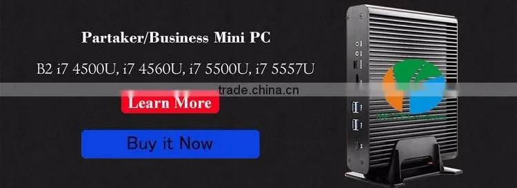 Partaker B4 Cheapest N3150 i3 Broadwell Mini PC Barebone Computer Intel Core i3 5005U 2GHz HD 5500 Graphics 4K HTPC wifi VGA