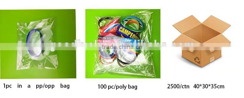 Waterproof tag custom mixture thin silicone bracelets with logo