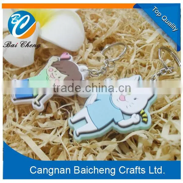2016 hot soft pvc keychain designed in cute girl for promotion in wholesale price