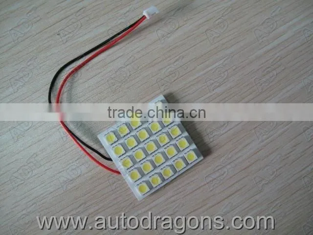 Three base 25 leds SMD Panel light for car 5x5 leds