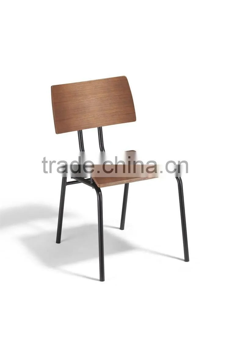 Simple Design Plywood Material Dining Room Furniture Metal Chair