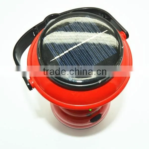 Rechargeable LED bivouac light with solar panel camping light