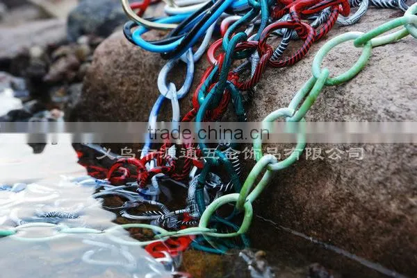 blue to green color o shape necklace chain 20.3*15.1mm