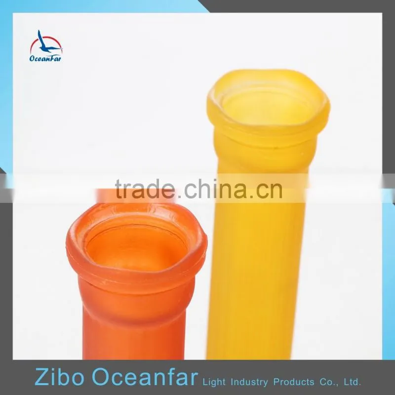 Good Quality Antique Long Neck Glass Vase Frosted Coloured Glass Vase