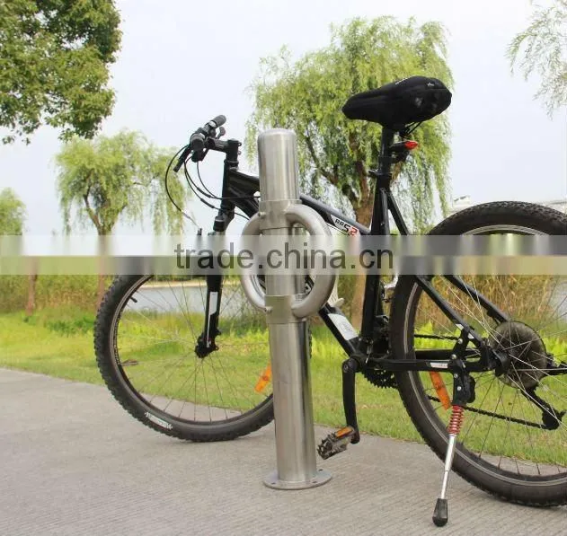 2012 Powder Coated Safty Yellow Bike Rack Bollard