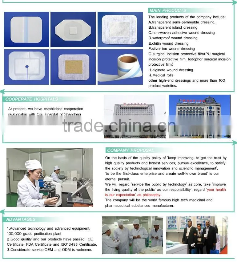 High Performance Transparent Surgical Incision Film Dressing