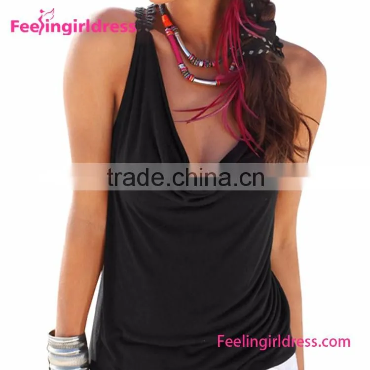 Dropship simple design style ladies chiffon blouse