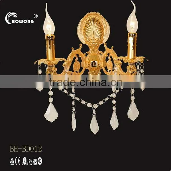 Fashionable customized amber crystal wall lights