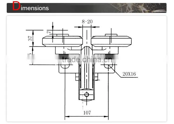 Modern useful elevator door roller guide shoe