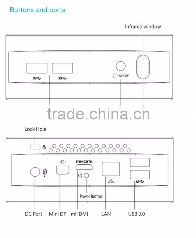 10*10cm NUC J1900 industrial fanless 4k mini pc 12v