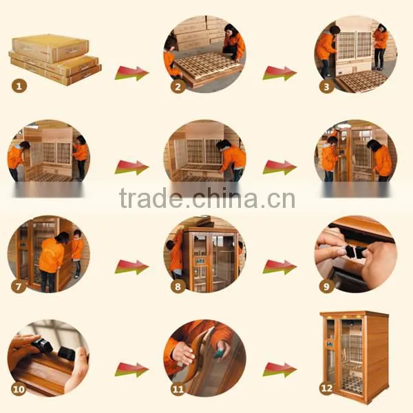 infrared glass sauna/ sauna manufacturer/portable sauna