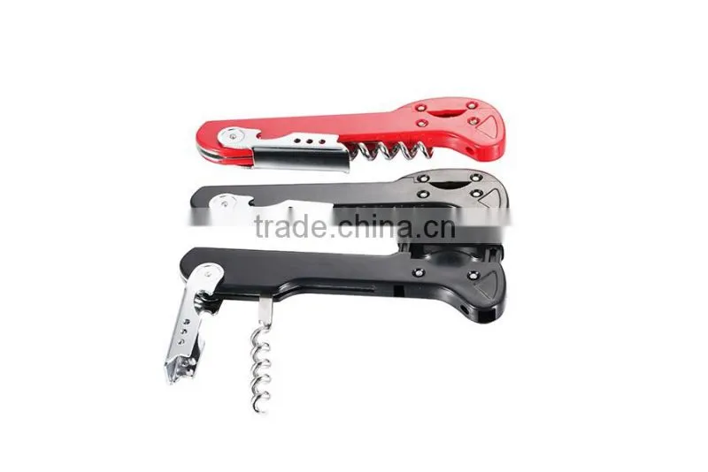 bar tools wine bottle opener wine corkscrew metal stainless steel waiter's wine opener with knife