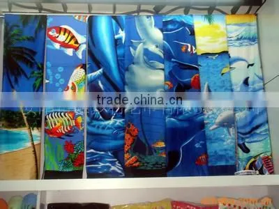 high quality 100% cotton velour reactive printing promotion beach towel