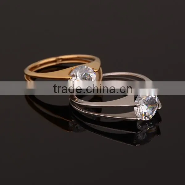 Crystal Diamond Couple Rings
